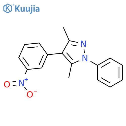 3,5-dimethyl-4-(3-nitrophenyl)-1-phenyl-1H-pyrazole structure