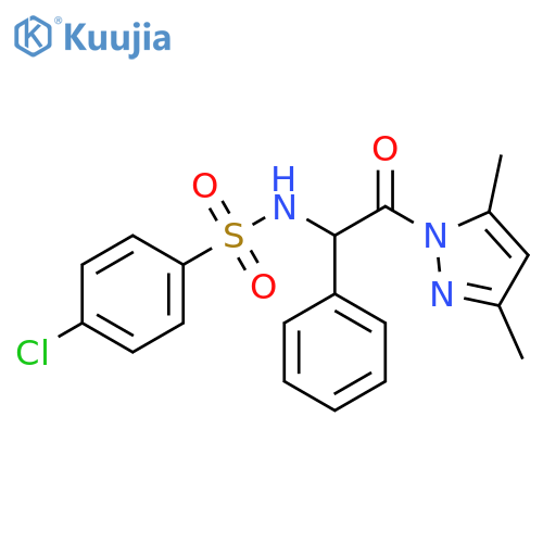 1H-Pyrazole,1-[[[(4-chlorophenyl)sulfonyl]amino]phenylacetyl]-3,5-dimethyl- structure