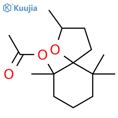 1-Oxaspiro[4.5]decan-6-ol,2,6,10,10-tetramethyl-, 6-acetate, (2R,5S,6S)-rel- structure