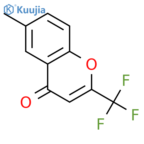 4H-1-BENZOPYRAN-4-ONE, 6-METHYL-2-(TRIFLUOROMETHYL)- structure