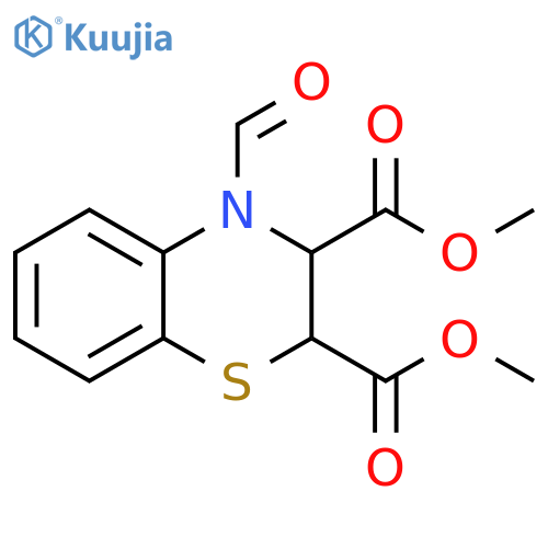 2H-1,4-Benzothiazine-2,3-dicarboxylic acid, 4-formyl-3,4-dihydro-,dimethyl ester structure