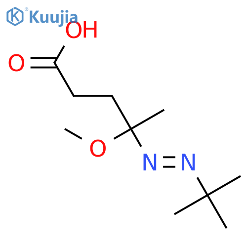 Pentanoic acid, 4-[(1,1-dimethylethyl)azo]-4-methoxy- structure