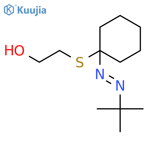 Ethanol, 2-[[1-[(1,1-dimethylethyl)azo]cyclohexyl]thio]- structure