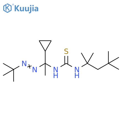 Thiourea,N-[1-cyclopropyl-1-[(1,1-dimethylethyl)azo]ethyl]-N'-(1,1,3,3-tetramethylbutyl)- structure