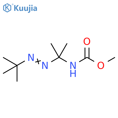 Carbamic acid, [1-[(1,1-dimethylethyl)azo]-1-methylethyl]-, methyl ester structure