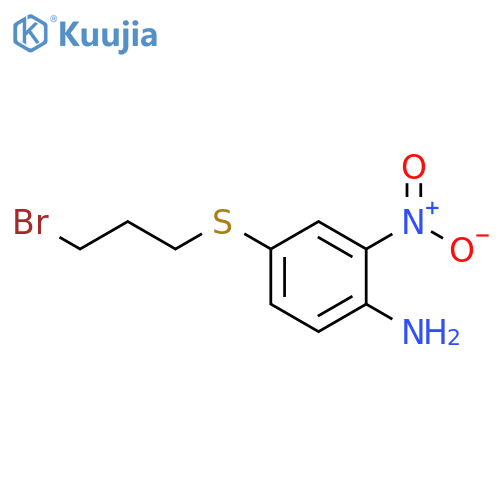 Benzenamine, 4-[(3-bromopropyl)thio]-2-nitro- structure
