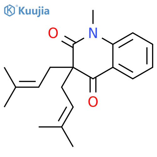 2,4(1H,3H)-Quinolinedione, 1-methyl-3,3-bis(3-methyl-2-butenyl)- structure
