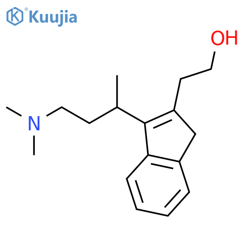 1H-INDENE-2-ETHANOL, 3-[3-(DIMETHYLAMINO)-1-METHYLPROPYL]- structure