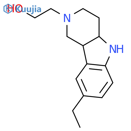 2H-Pyrido[4,3-b]indole-2-ethanol, 8-ethyl-1,3,4,4a,5,9b-hexahydro- structure