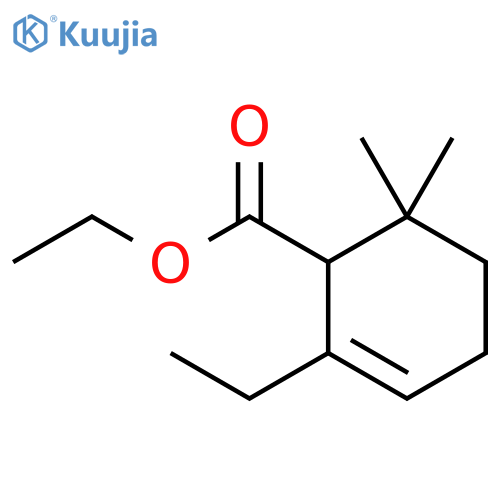 2-Cyclohexene-1-carboxylicacid, 2-ethyl-6,6-dimethyl-, ethyl ester structure