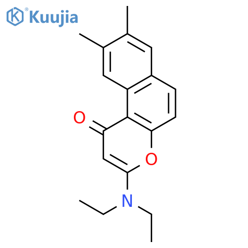 3-(diethylamino)-8,9-dimethyl-1H-benzo[f]chromen-1-one structure