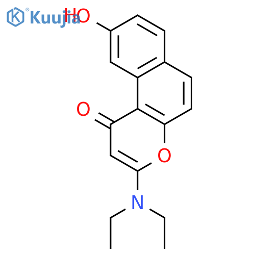 1H-Naphtho[2,1-b]pyran-1-one,3-(diethylamino)-9-hydroxy- structure