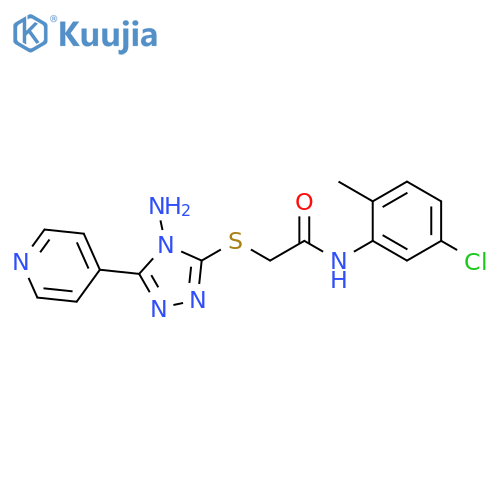 2-{4-amino-5-(pyridin-4-yl)-4H-1,2,4-triazol-3-ylsulfanyl}-N-(5-chloro-2-methylphenyl)acetamide structure