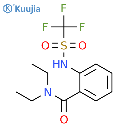 Benzamide, N,N-diethyl-2-[[(trifluoromethyl)sulfonyl]amino]- structure