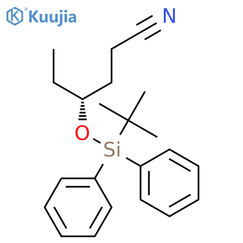 Hexanenitrile, 4-[[(1,1-dimethylethyl)diphenylsilyl]oxy]-, (4R)- structure