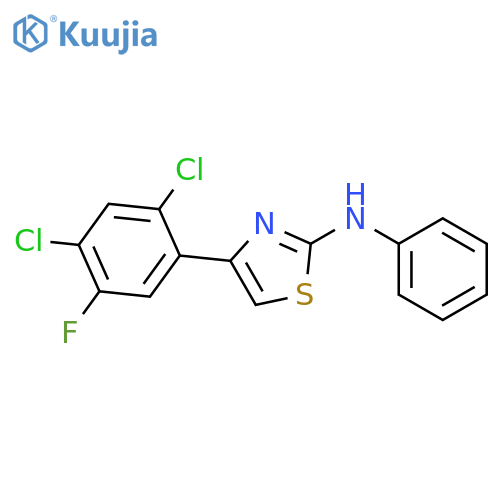 2-Thiazolamine, 4-(2,4-dichloro-5-fluorophenyl)-N-phenyl- structure
