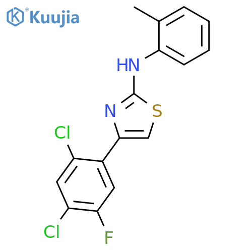 2-Thiazolamine, 4-(2,4-dichloro-5-fluorophenyl)-N-(2-methylphenyl)- structure