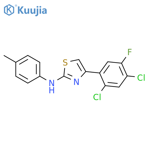 2-THIAZOLAMINE, 4-(2,4-DICHLORO-5-FLUOROPHENYL)-N-(4-METHYLPHENYL)- structure