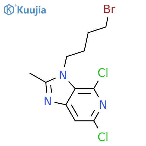 3H-Imidazo[4,5-c]pyridine, 3-(4-bromobutyl)-4,6-dichloro-2-methyl- structure