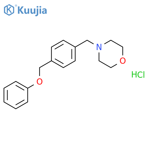 MORPHOLINE, 4-[[4-(PHENOXYMETHYL)PHENYL]METHYL]-, HYDROCHLORIDE structure
