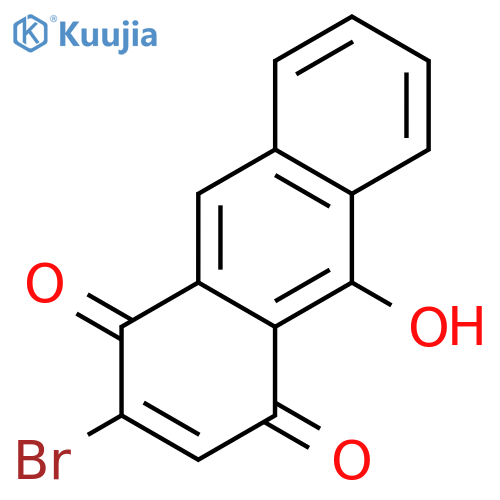 1,4-Anthracenedione, 2-bromo-10-hydroxy- structure