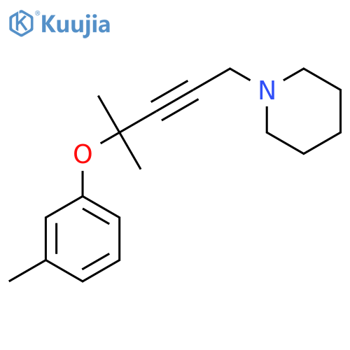 Piperidine, 1-[4-methyl-4-(3-methylphenoxy)-2-pentynyl]- structure