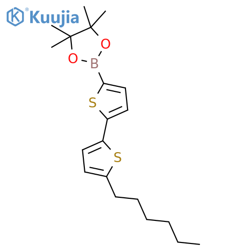2-(5'-Hexyl-2,2'-bithiophen-5-yl)-4,4,5,5-tetramethyl-1,3,2-dioxaborolane structure