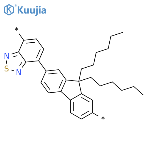 Poly[(9,9-dihexylfluorenyl-2,7-diyl)-alt-(benzo[2,1,3]thiadiazol-4,7-diyl)] structure