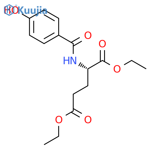 L-Glutamic acid, N-(4-hydroxybenzoyl)-, diethyl ester structure