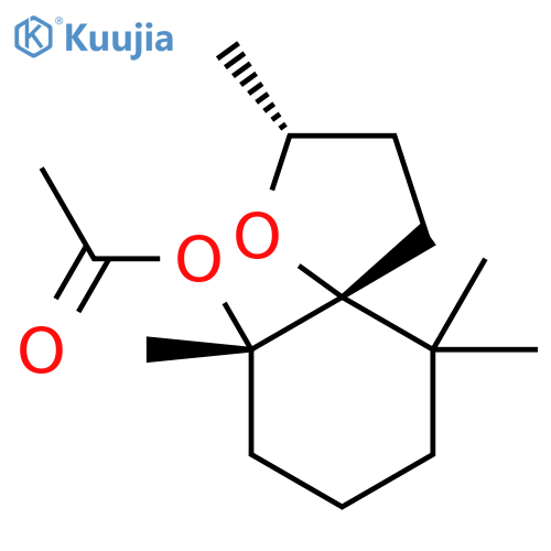 1-Oxaspiro[4.5]decan-6-ol,2,6,10,10-tetramethyl-, 6-acetate, (2R,5R,6S)-rel- structure