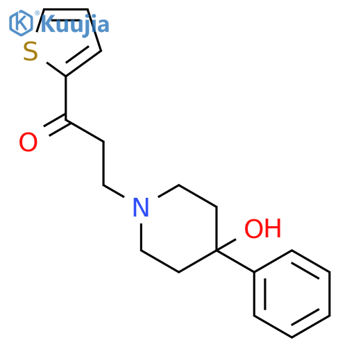 1-Propanone, 3-(4-hydroxy-4-phenyl-1-piperidinyl)-1-(2-thienyl)- structure