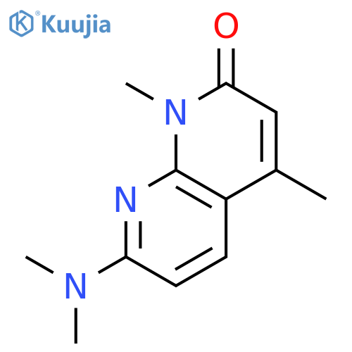 7-(Dimethylamino)-1,4-dimethyl-1,8-naphthyridin-2(1H)-one structure