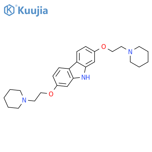 9H-Carbazole, 2,7-bis[2-(1-piperidinyl)ethoxy]- structure