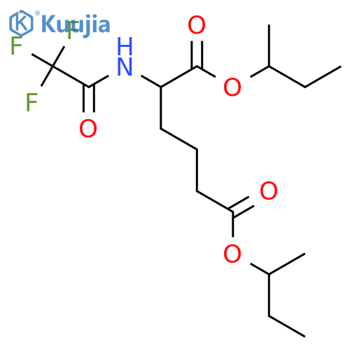Hexanedioic acid, 2-[(trifluoroacetyl)amino]-, bis(1-methylpropyl) ester structure
