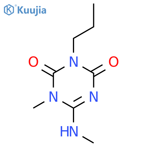 1,3,5-Triazine-2,4(1H,3H)-dione, 1-methyl-6-(methylamino)-3-propyl- structure