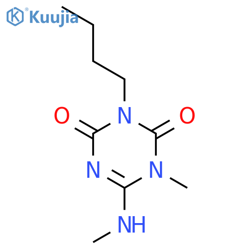 1,3,5-Triazine-2,4(1H,3H)-dione, 3-butyl-1-methyl-6-(methylamino)- structure