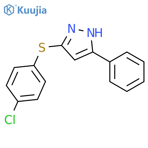 1H-Pyrazole, 3-[(4-chlorophenyl)thio]-5-phenyl- structure