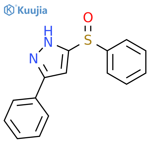 1H-PYRAZOLE, 3-PHENYL-5-(PHENYLSULFINYL)- structure