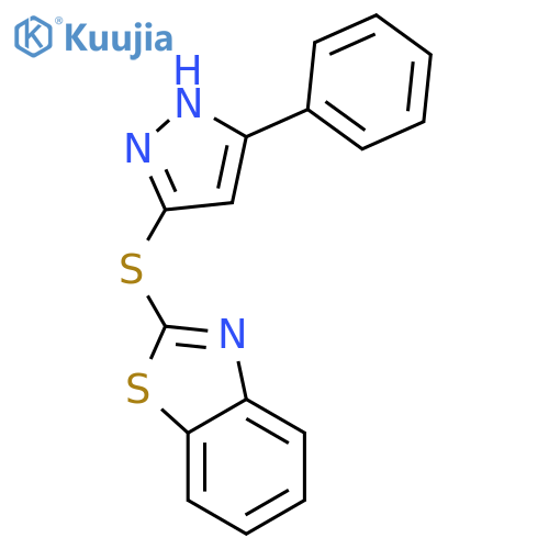 2-[(5-Phenyl-1H-pyrazol-3-yl)sulfanyl]-1,3-benzothiazole structure