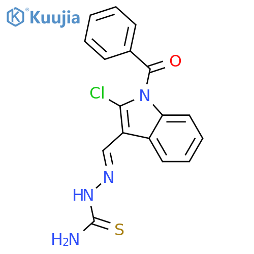 Hydrazinecarbothioamide,2-[(1-benzoyl-2-chloro-1H-indol-3-yl)methylene]- structure