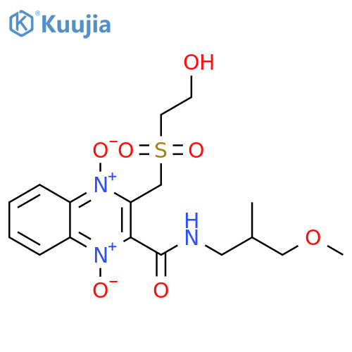 2-Quinoxalinecarboxamide,3-[[(2-hydroxyethyl)sulfonyl]methyl]-N-(3-methoxy-2-methylpropyl)-,1,4-dioxide structure