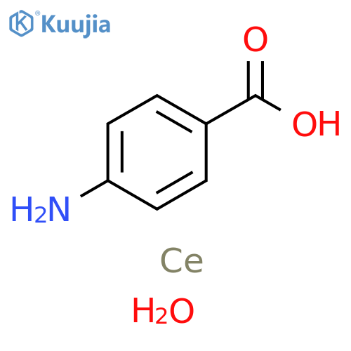 Benzoic acid, 4-amino-, cerium(3+) salt (3:1), monohydrate (9CI) structure