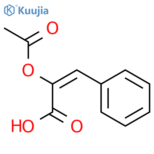 2-Propenoic acid, 2-(acetyloxy)-3-phenyl- structure