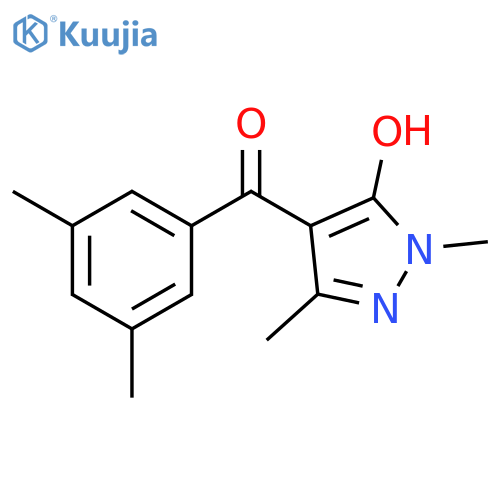 Methanone,(3,5-dimethylphenyl)(5-hydroxy-1,3-dimethyl-1H-pyrazol-4-yl)- structure