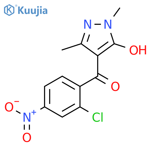 Methanone,(2-chloro-4-nitrophenyl)(5-hydroxy-1,3-dimethyl-1H-pyrazol-4-yl)- structure