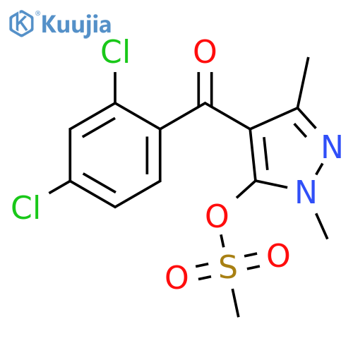 Methanone,(2,4-dichlorophenyl)[1,3-dimethyl-5-[(methylsulfonyl)oxy]-1H-pyrazol-4-yl]- structure