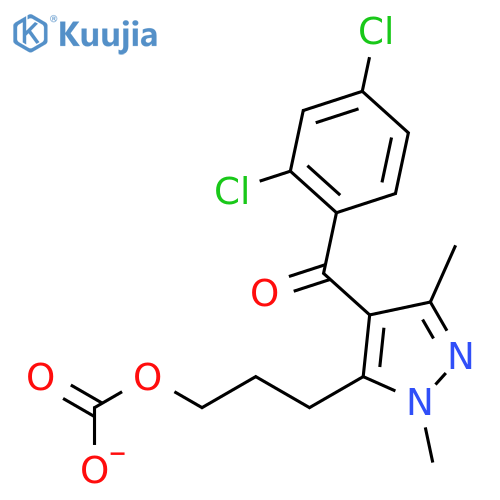Carbonic acid, 4-(2,4-dichlorobenzoyl)-1,3-dimethyl-1H-pyrazol-5-ylpropyl ester structure