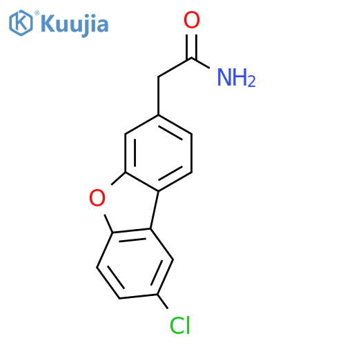 3-DIBENZOFURANACETAMIDE, 8-CHLORO- structure