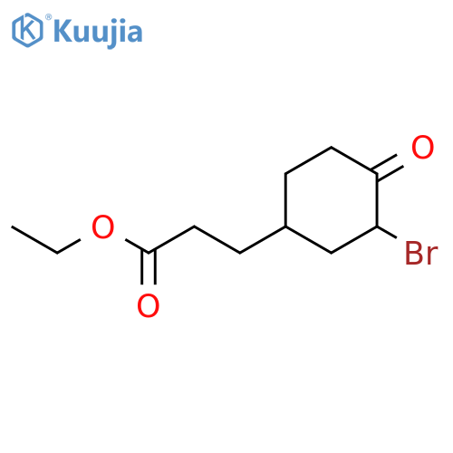 CYCLOHEXANEPROPANOIC ACID, 3-BROMO-4-OXO-, ETHYL ESTER structure