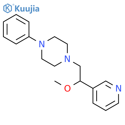 1-(2-methoxy-2-pyridin-3-ylethyl)-4-phenylpiperazine structure